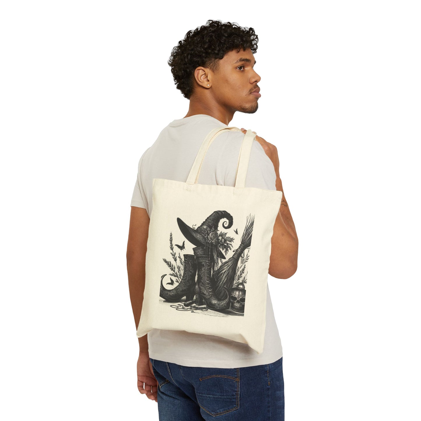 Witch Hat Tote Bag - Cotton Canvas