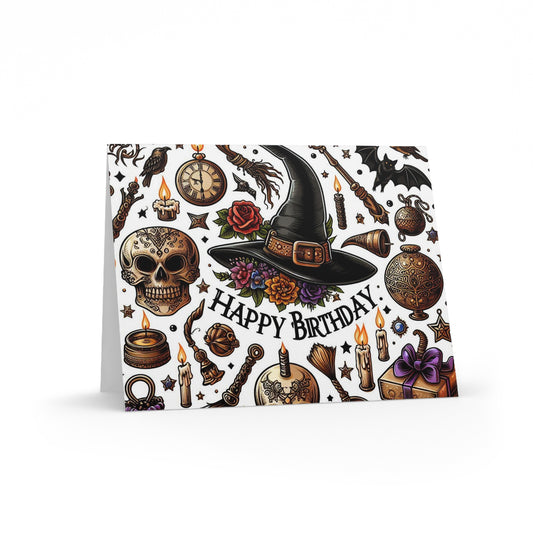 Greeting Card Set - Witch Happy Birthday Cards (8, 16, and 24 pcs)