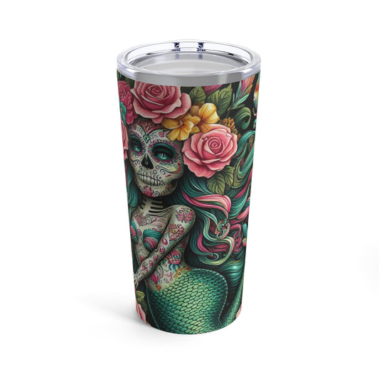 Mermaid Sugar Skull Tumbler 20oz