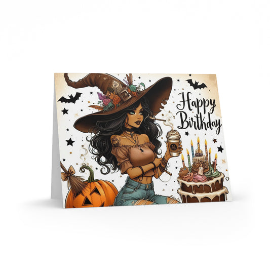 Greeting Card Set - Witch Happy Birthday Cards (8, 16, and 24 pcs)