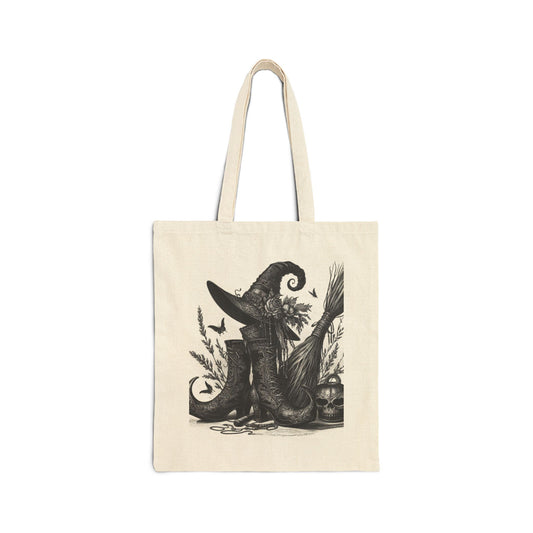 Witch Hat Tote Bag - Cotton Canvas