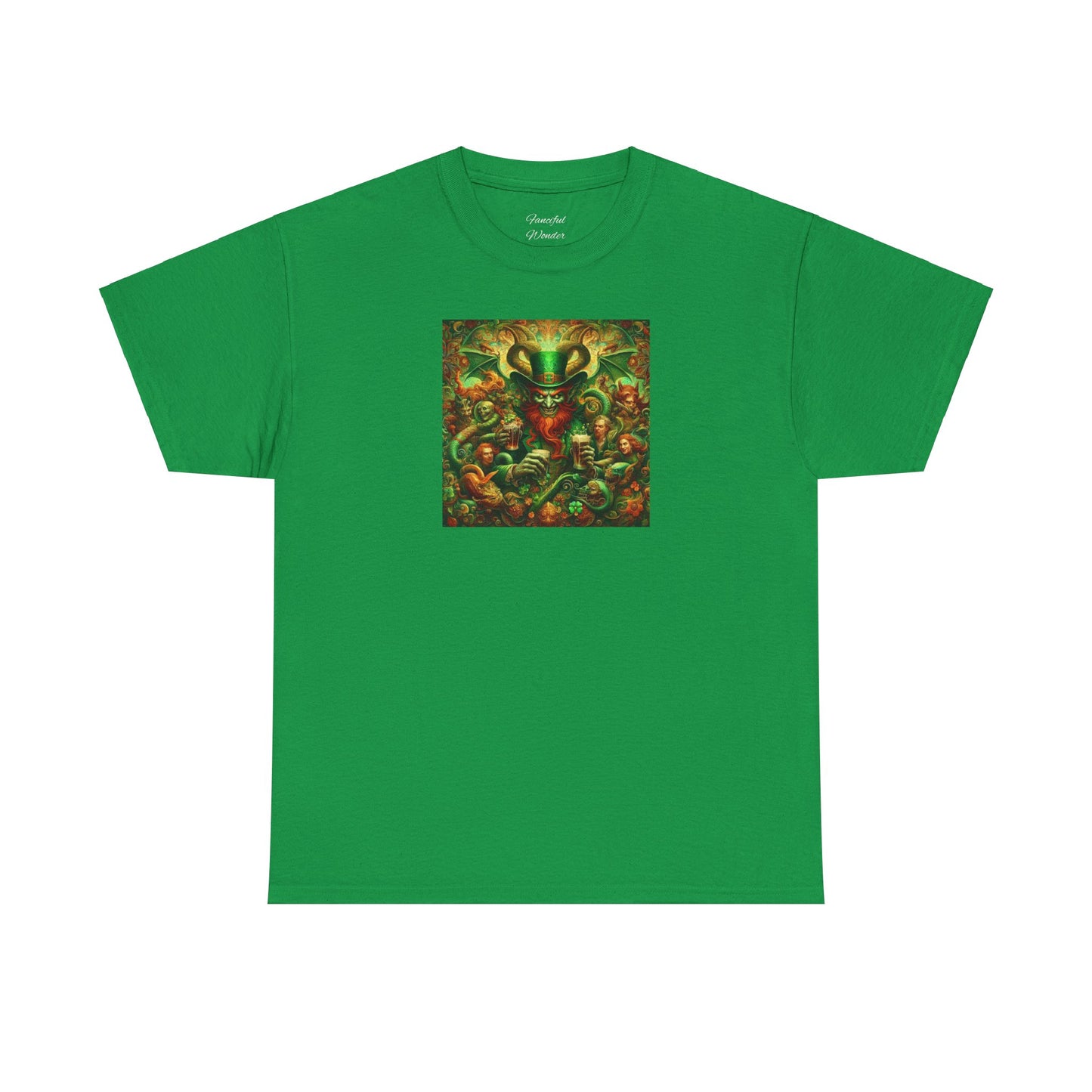 Demon Leprechaun St. Patrick's Day Unisex Heavy Cotton Tee - Gildan 100% Cotton