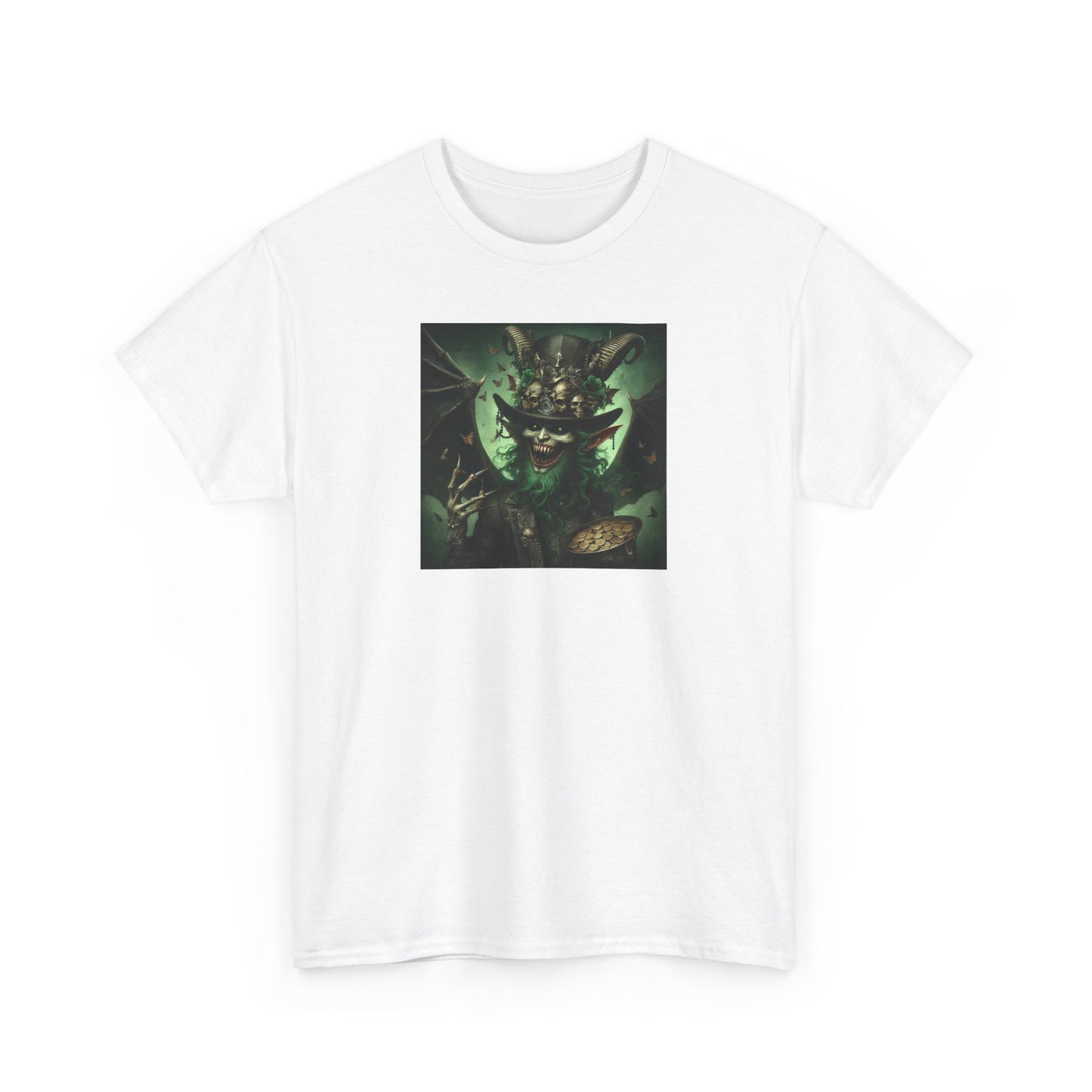 Demon Leprechaun St. Patrick's Day Unisex Heavy Cotton Tee - Gildan 100% Cotton