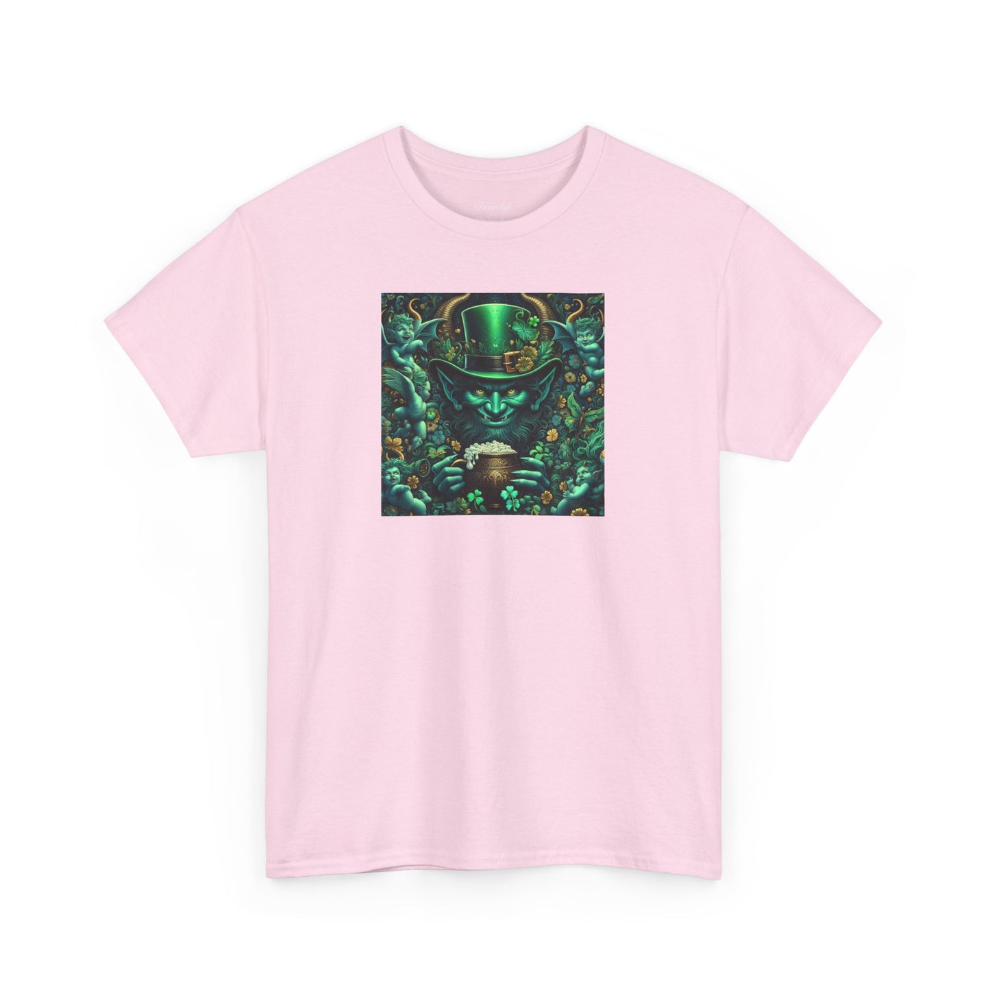 Demon Leprechaun St. Patrick's Day Unisex Heavy Cotton Tee - Gildan 100% Cotton