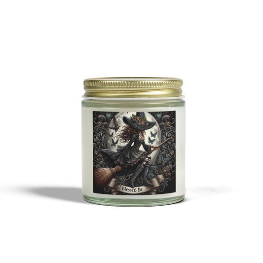 Blessed Be Witch Candles, Coconut Apricot Wax (4oz, 9oz)