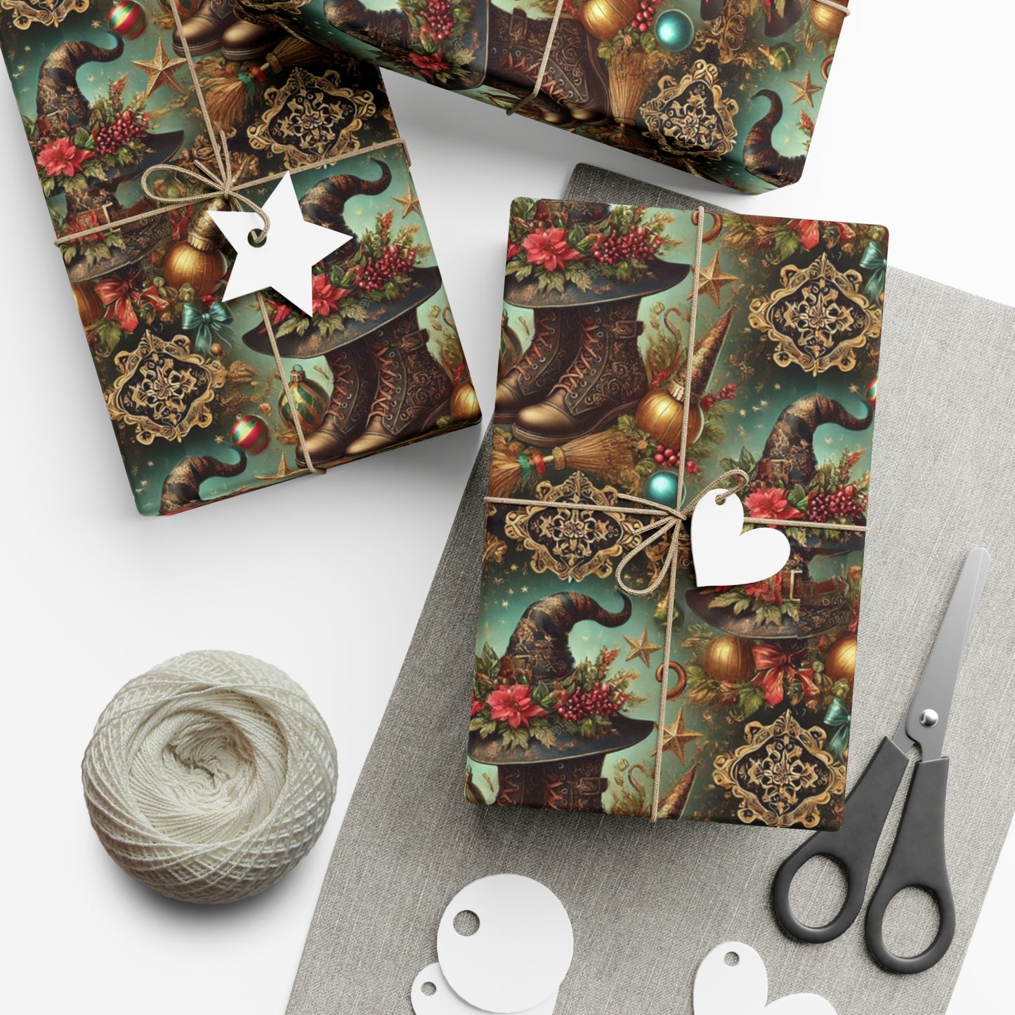 Gift Wrap Papers - Witch Hat and Boots Gift Wrap