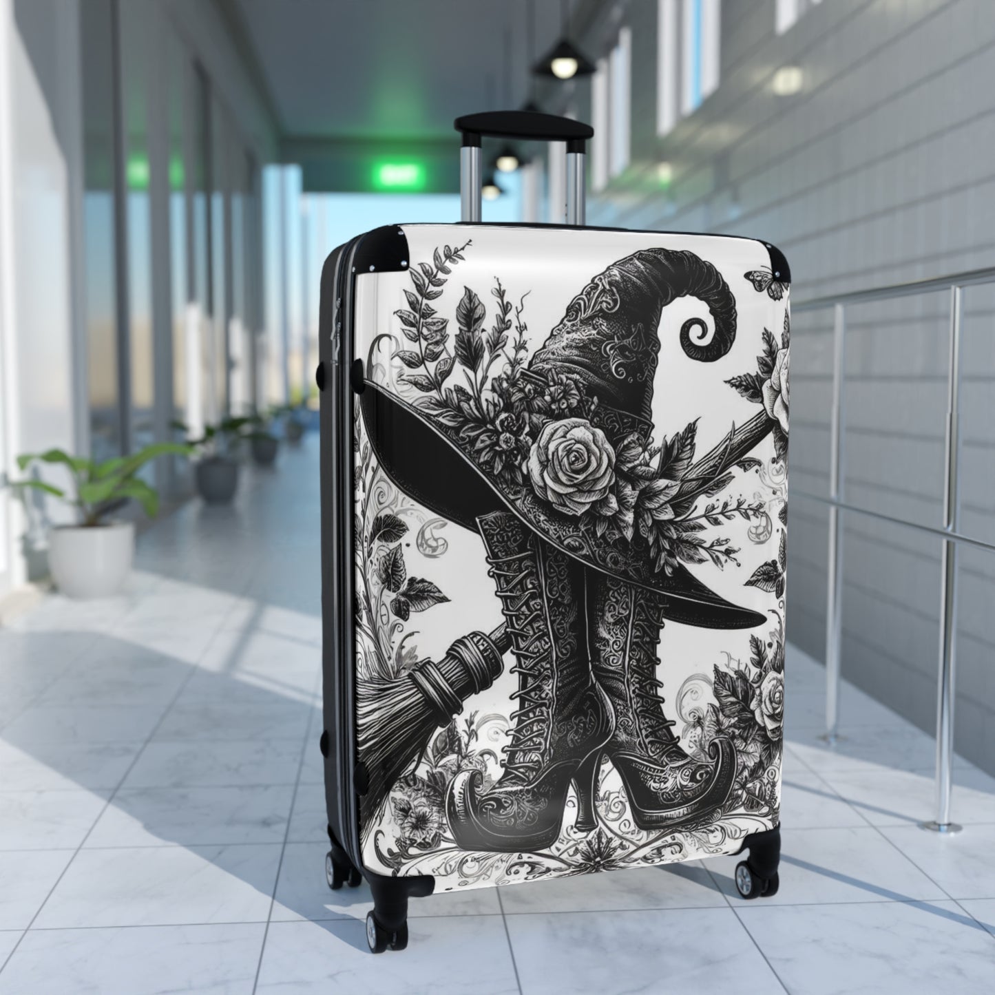 Witch Hat & Boots Traveling Suitcase