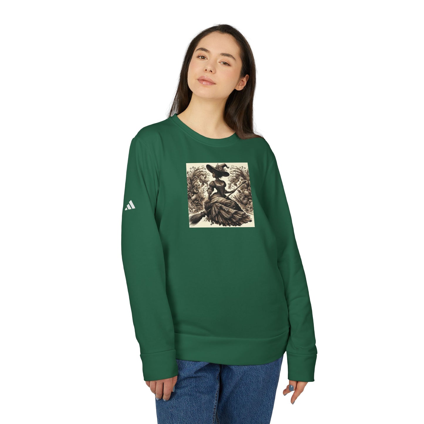 Witch Adidas® Unisex Fleece Crewneck Sweatshirt