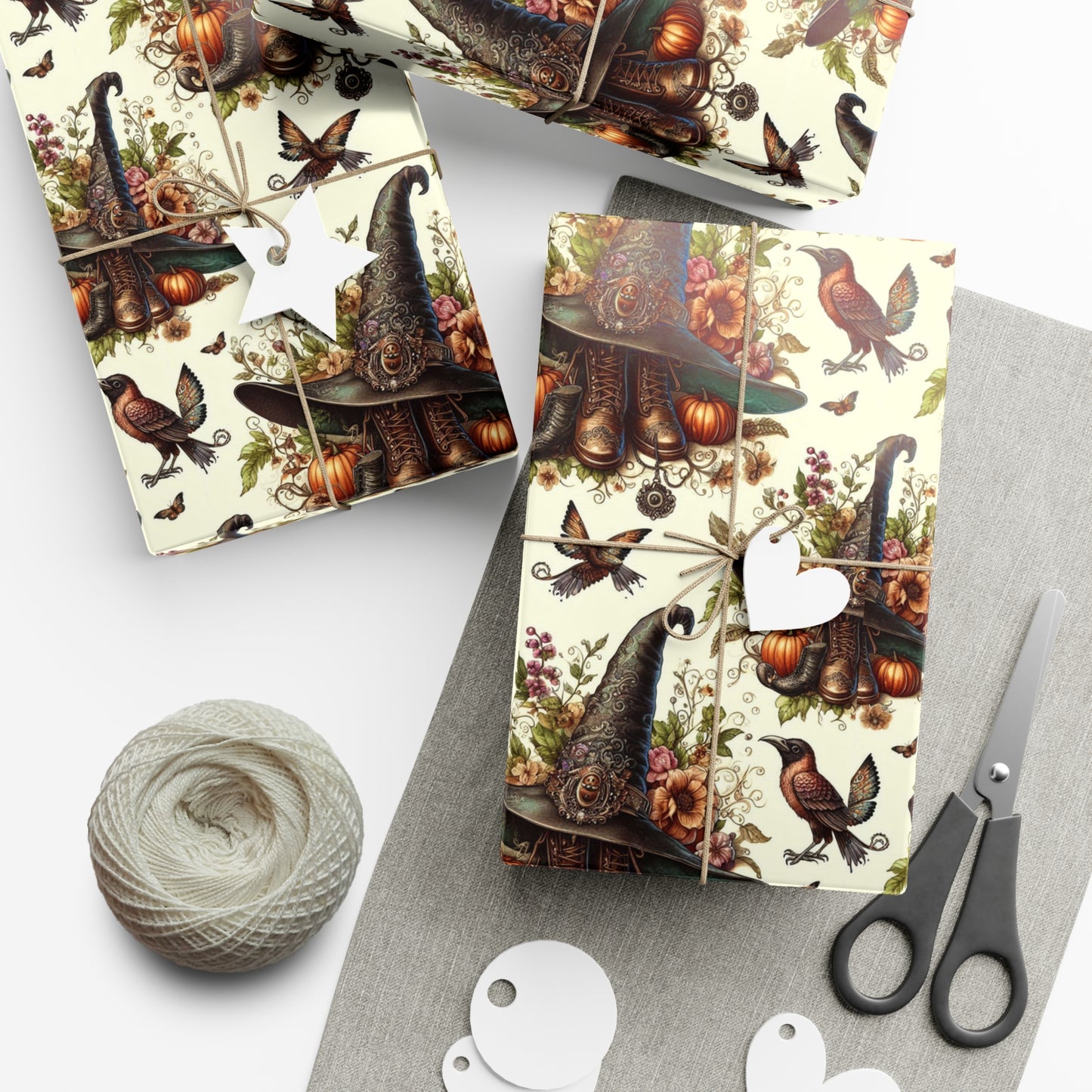 Witch Hat and Boots Gift Wrap