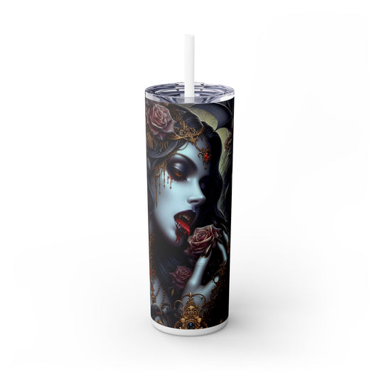 Vampire Skinny Tumbler with Straw, 20oz