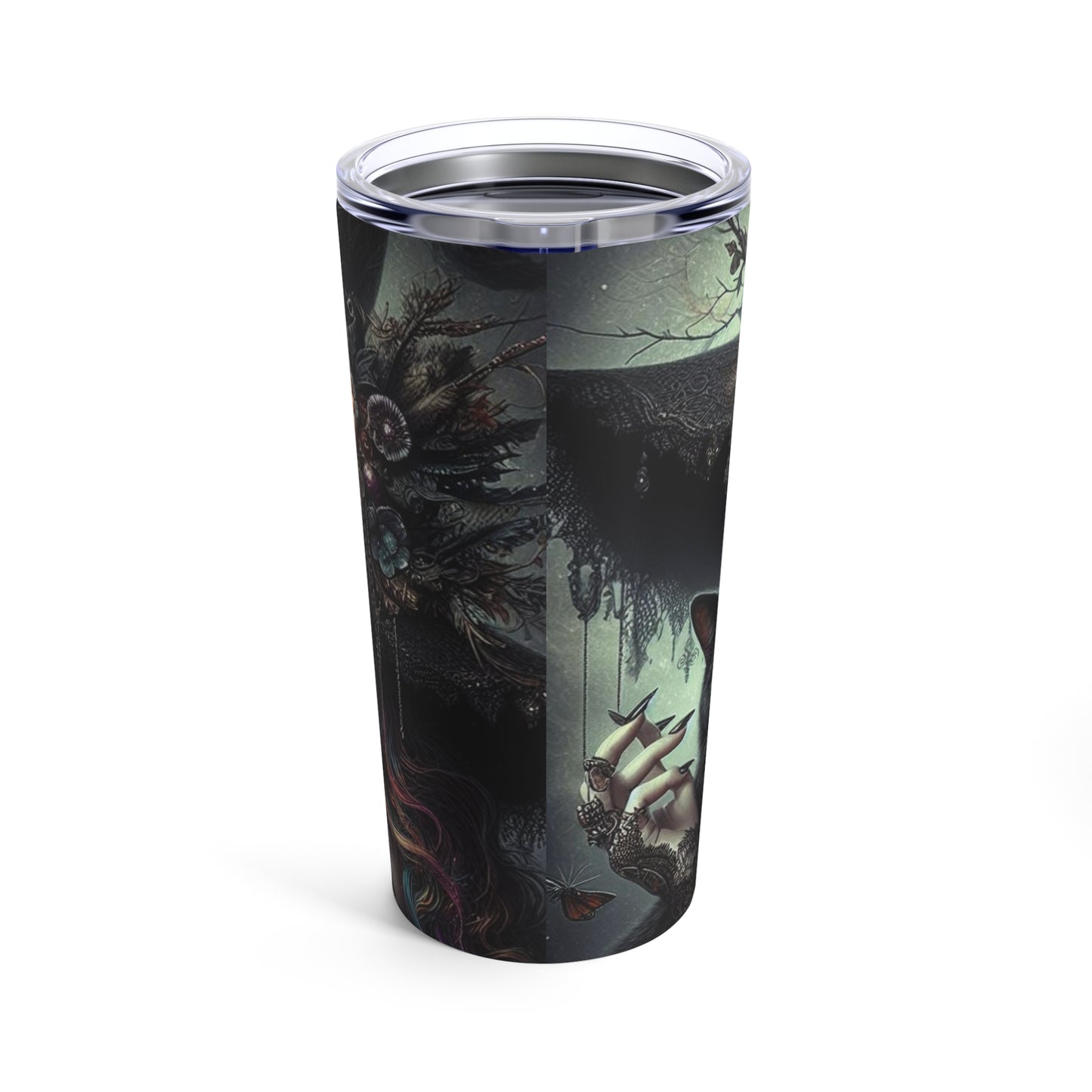 Witch and Black Cat Halloween Tumbler 20oz